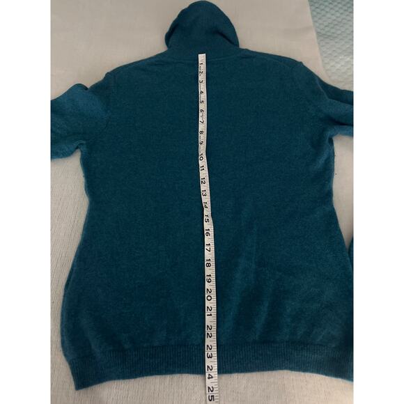 Charter Club 100% Cashmere Turtleneck Sweater Blue Opal Heather Size PL - Picture 8 of 8